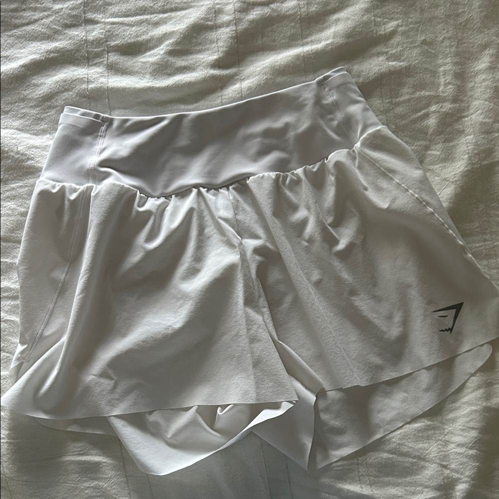 Gymshark Women's White Athletic Shorts